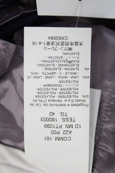 Seventy Womens Dress Pants Purple Polyester Zip Inseam 30 Size 42