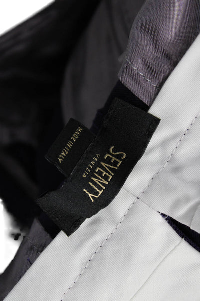 Seventy Womens Dress Pants Purple Polyester Zip Inseam 30 Size 42