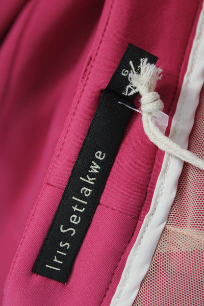 Iris Setlakwe Womens Dress Pants Pink Polyamide Zip Size 6
