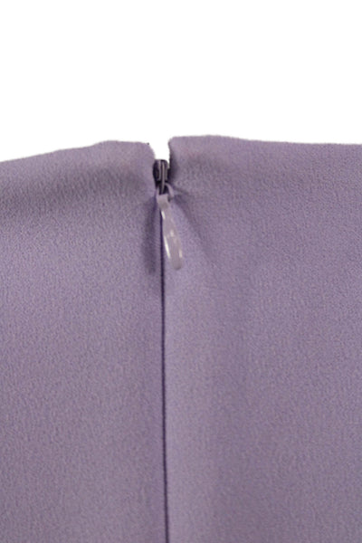 Calvin Klein Womens Sheath Dress Purple Boat Neck Knee Length Polyester Size 4