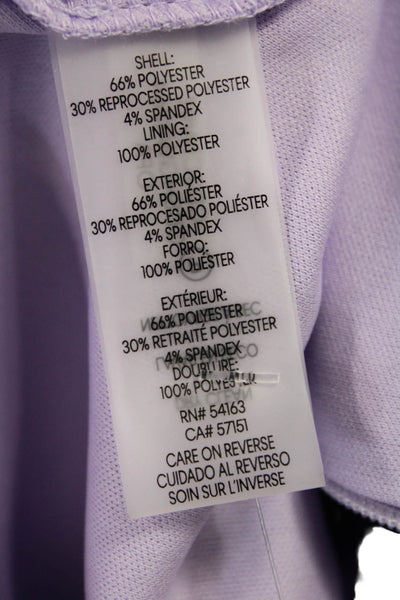 Calvin Klein Womens Sheath Dress Purple Boat Neck Knee Length Polyester Size 4