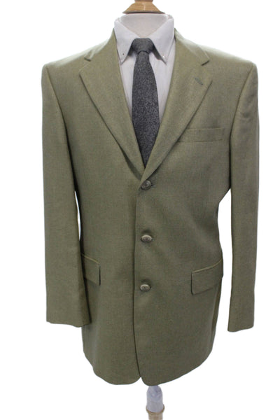 Hart Schaffner Marx Mens Green Blazer Size 40