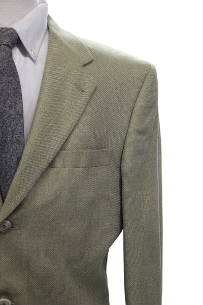 Hart Schaffner Marx Mens Green Blazer Size 40