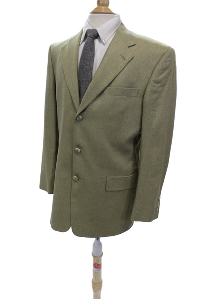 Hart Schaffner Marx Mens Green Blazer Size 40