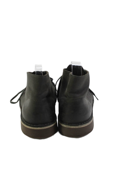 Clarks Mens Leather Lace Up Ankle Boots Black Size 8.5 Medium