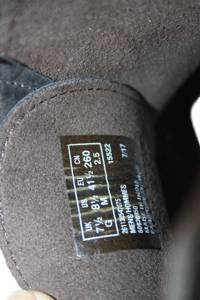 Clarks Mens Leather Lace Up Ankle Boots Black Size 8.5 Medium