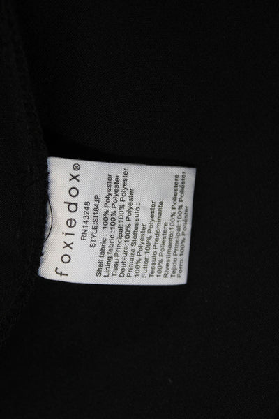 Foxiedox Womens Off Shoulder Floral Jumpsuit Black Button Short Sleeve Size M