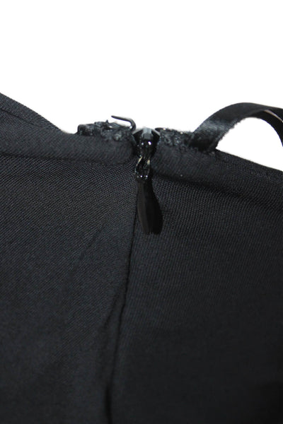 Michael Kors Womens Fit & Flare Halter Black Rayon Knee Length Dress Size 8