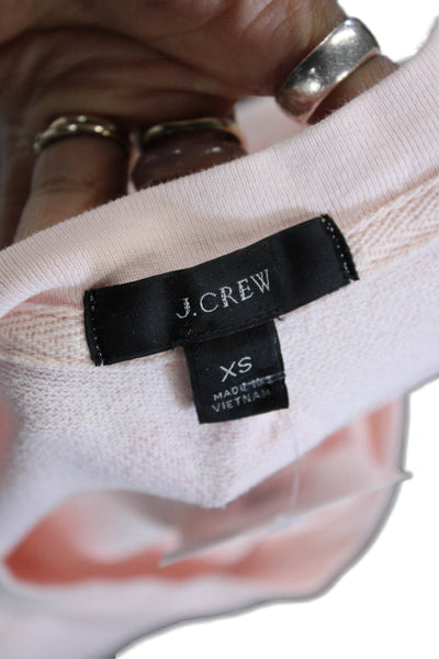 J Crew Womens Pullover Cotton Crew Neck Long Sleeve Pink Size XS