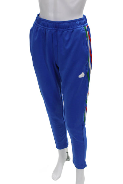 Adidas Womens Track Pants Blue Nylon Pull On Size S