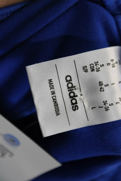 Adidas Womens Track Pants Blue Nylon Pull On Size S