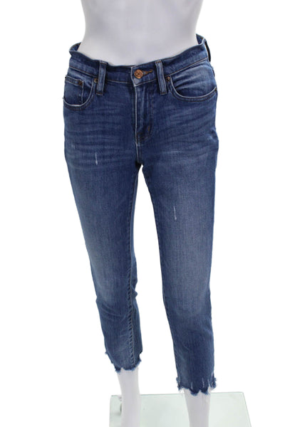 J Crew Womens Boyfriend Jeans Blue High Rise Cotton Blend Size 23