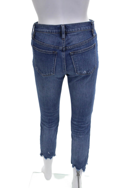 J Crew Womens Boyfriend Jeans Blue High Rise Cotton Blend Size 23