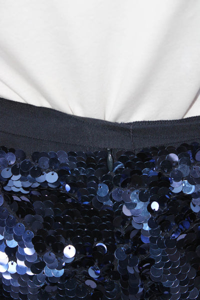 J Crew Collection Womens Straight Pencil Skirt Blue Polyester Size 00