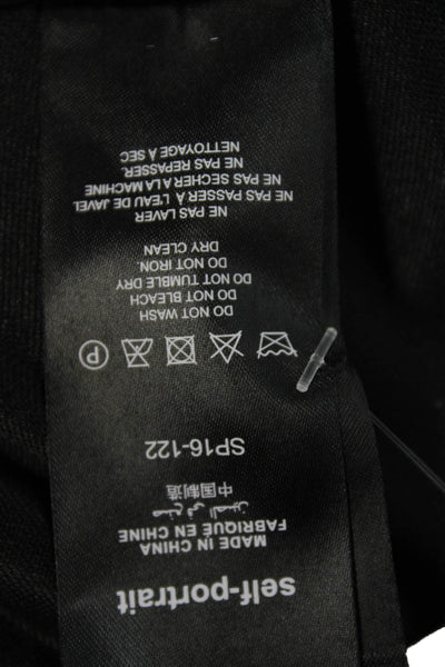 Self Portrait Women Wrap Mini Skirt Red Polyester Zip Size 4