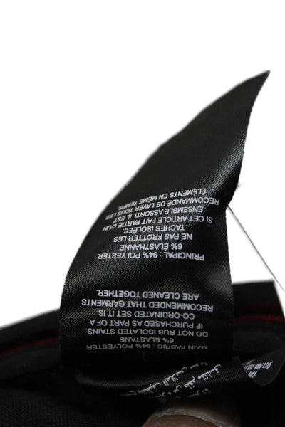 Self Portrait Women Wrap Mini Skirt Red Polyester Zip Size 4