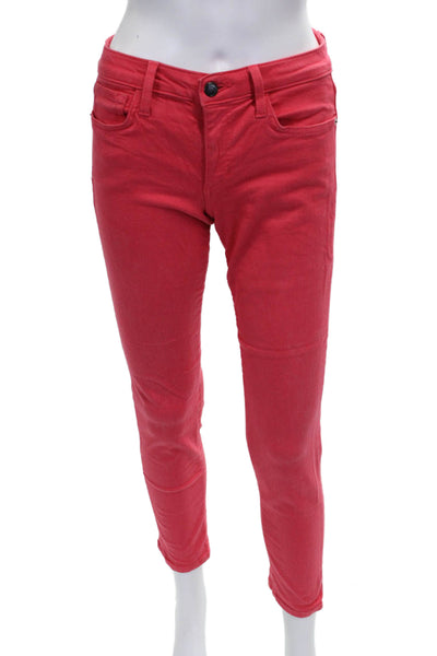 Joes Women Skinny Red Jeans Cotton Blend Low Rise Size 27