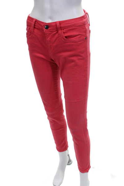 Joes Women Skinny Red Jeans Cotton Blend Low Rise Size 27
