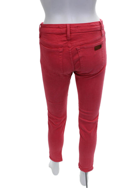 Joes Women Skinny Red Jeans Cotton Blend Low Rise Size 27