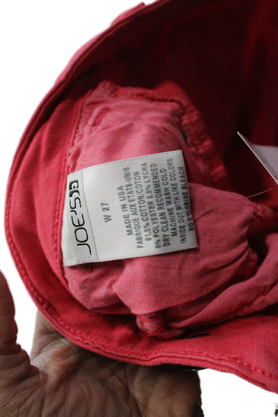 Joes Women Skinny Red Jeans Cotton Blend Low Rise Size 27
