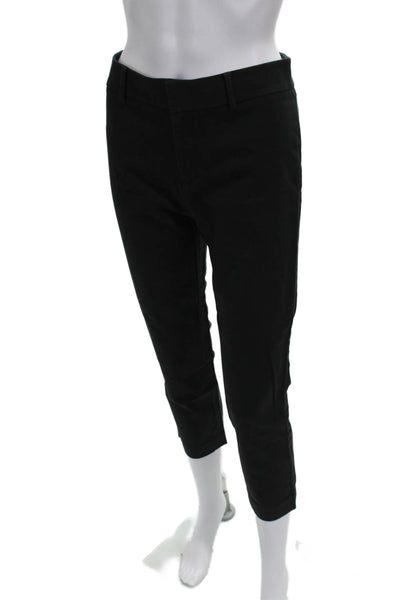 Club Monaco Women Cropped Black Pants Button Size 4