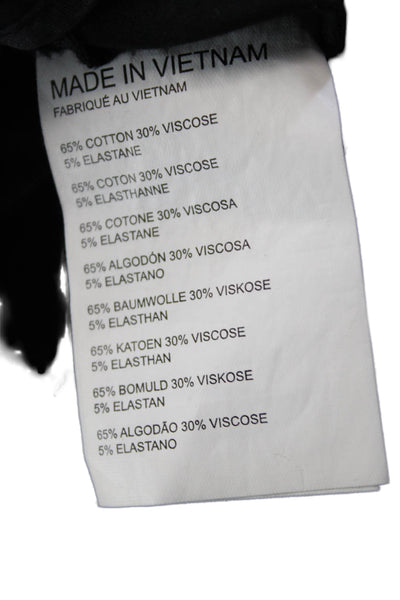 Club Monaco Women Cropped Black Pants Button Size 4