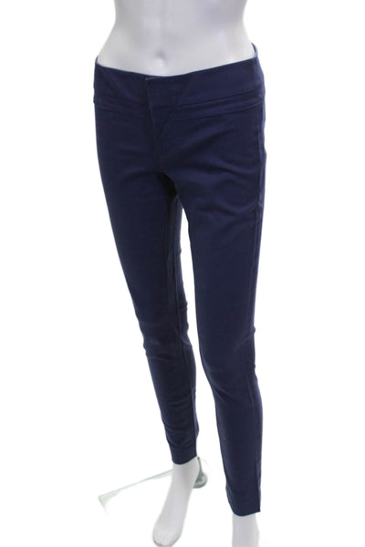 Club Monaco Women Dress Pants Blue Zip 65% Cotton Size 2