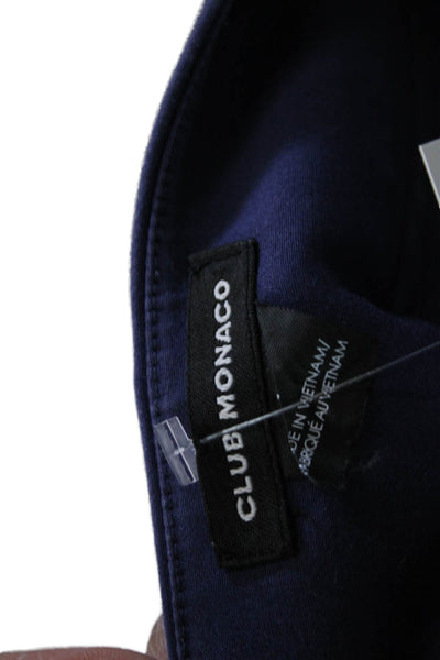 Club Monaco Women Dress Pants Blue Zip 65% Cotton Size 2