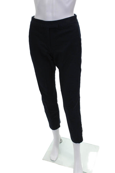 Joseph Womens Ankle Pants Blue Viscose Zip Inseam 28 Size 36