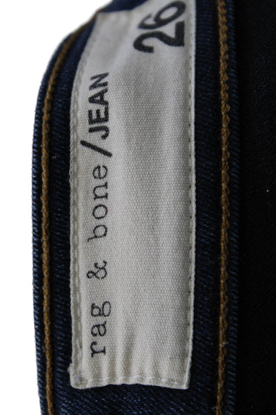 Rag & Bone Women Skinny Blue Jeans Low Rise Button Fly Inseam 30 Size 26