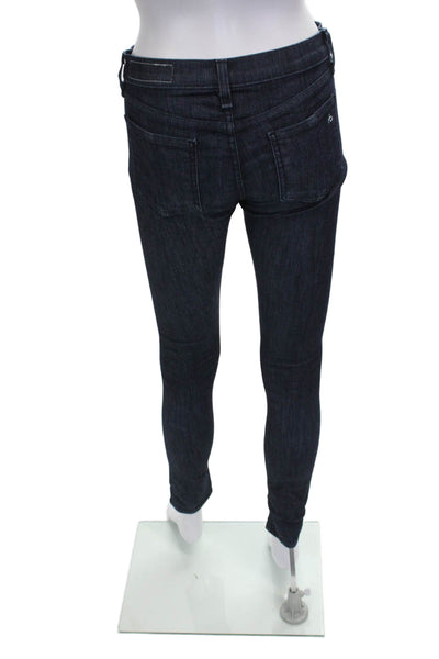 Rag & Bone Jean Women Skinny Blue Jeans Cotton Blend Low Rise Button Size 26