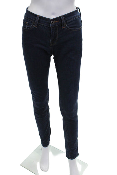 Lucky Brand Womens Skinny Jeans Blue Cotton Blend Low Rise Size 2