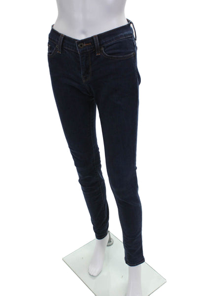 Lucky Brand Womens Skinny Jeans Blue Cotton Blend Low Rise Size 2