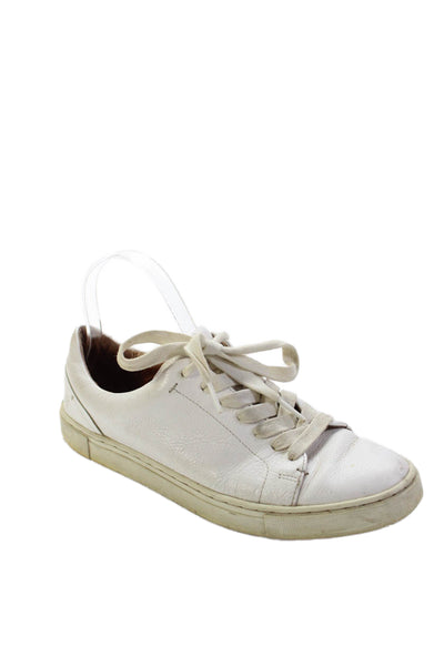 Frye Womens Womens Leather Casual Low Top Sneakers White Size 8