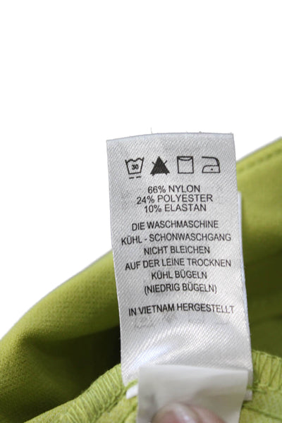 Rachel Zoe Womens Cropped Pull On Pants Green Nylon Size 14