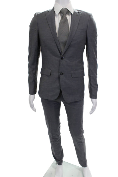 Ranieri Uomo Mens 2 Piece Gray Wool Suit Size 36