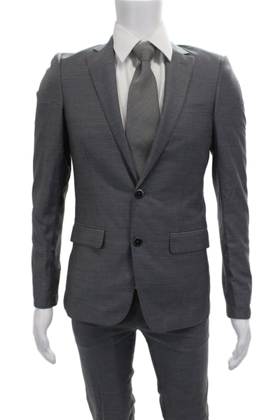 Ranieri Uomo Mens 2 Piece Gray Wool Suit Size 36
