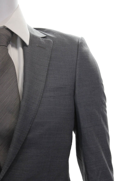 Ranieri Uomo Mens 2 Piece Gray Wool Suit Size 36