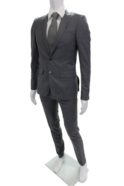 Ranieri Uomo Mens 2 Piece Gray Wool Suit Size 36