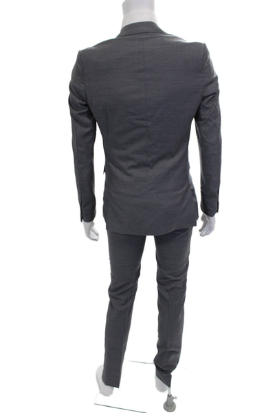 Ranieri Uomo Mens 2 Piece Gray Wool Suit Size 36