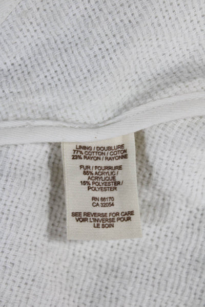 We The Free Women Beige Cotton Parka Drawstring Long Sleeve Size S