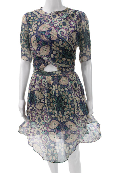 Charlotte Ronson Womens Fit & Flare Multicolor Knee Length Dress Size 0