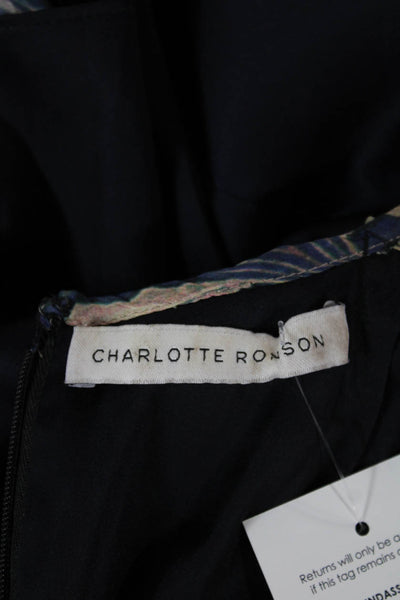 Charlotte Ronson Womens Fit & Flare Multicolor Knee Length Dress Size 0