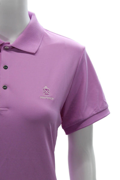 RLX Ralph Lauren Womens Basic Short Sleeve Collared Purple Polo Size L