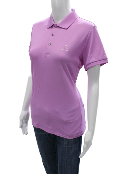 RLX Ralph Lauren Womens Basic Short Sleeve Collared Purple Polo Size L