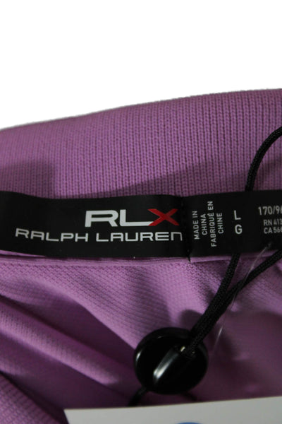 RLX Ralph Lauren Womens Basic Short Sleeve Collared Purple Polo Size L