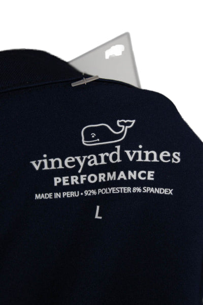 Vineyard Vines Women Collared Sleeveless Polo Blue Polyester Size L
