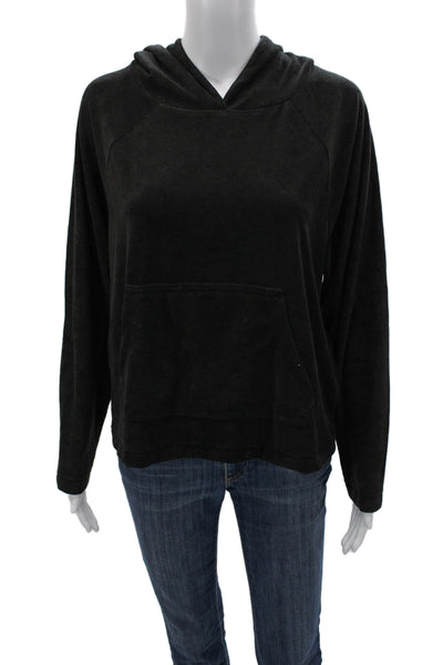 Goldie Womens Black Cotton Pullover Hoodie Long Sleeve Size S