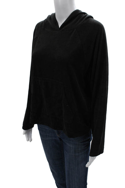 Goldie Womens Black Cotton Pullover Hoodie Long Sleeve Size S
