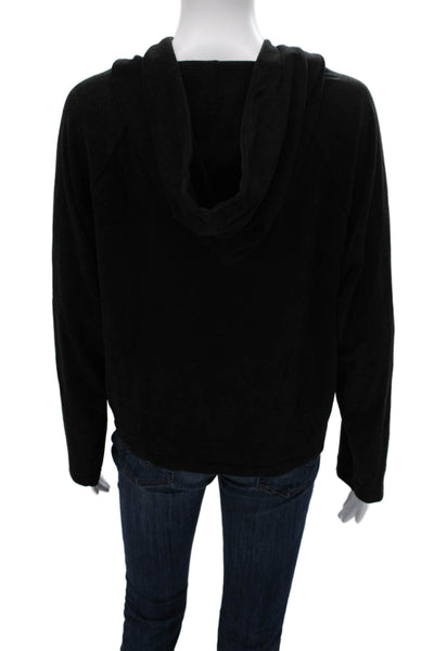 Goldie Womens Black Cotton Pullover Hoodie Long Sleeve Size S